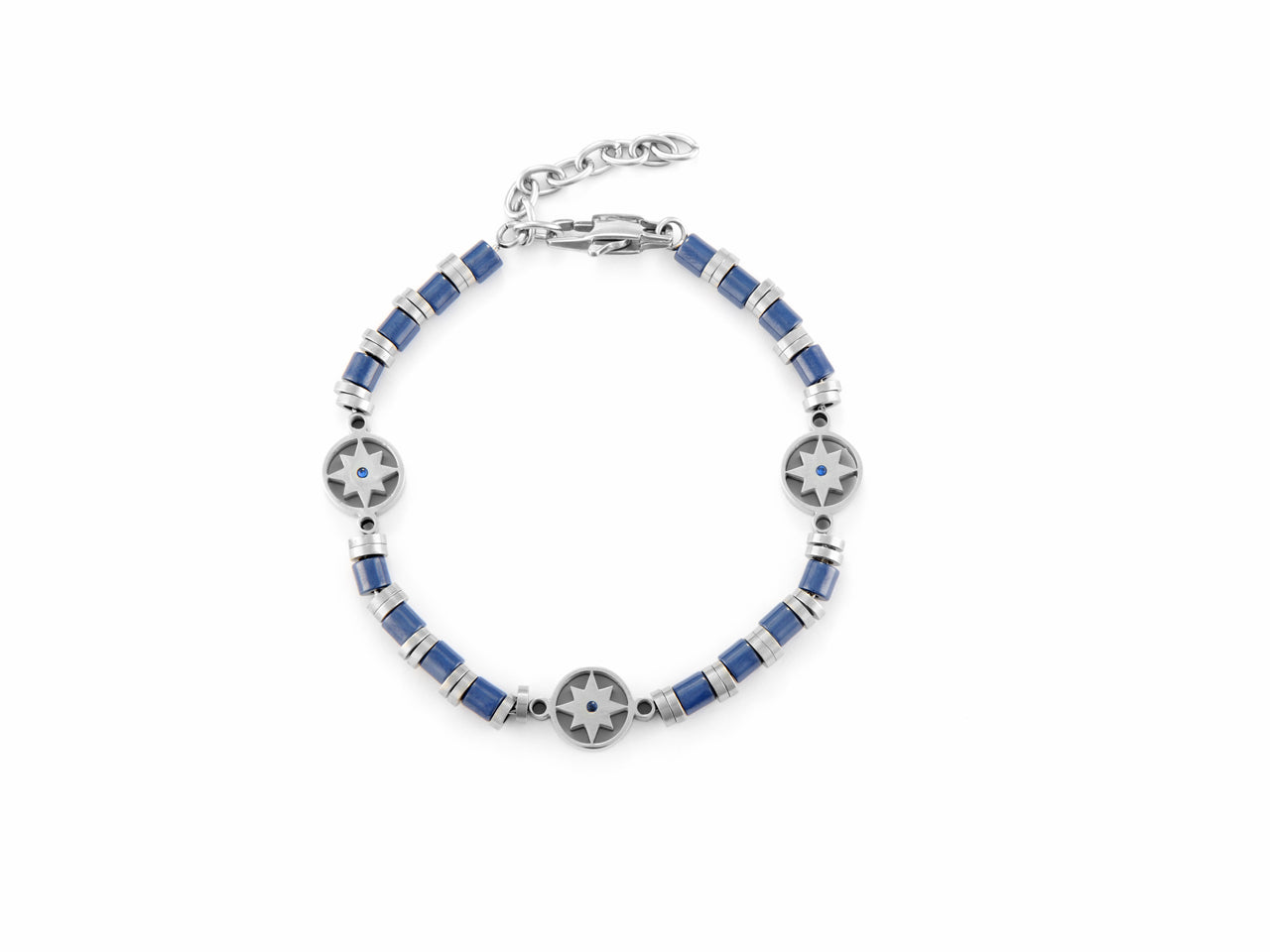 Bracciale Uomo 4US Cesare Paciotti Rosa Dei Venti  ceramica blu 4UBR6813