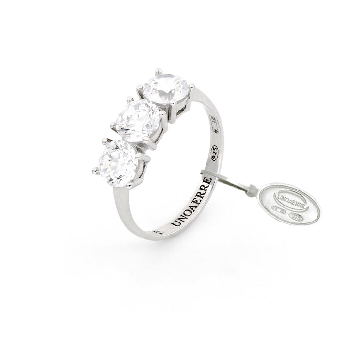 Anello Donna Unoaerre Argento Bianco 925 Trilogy Maxi Zirconi 504497/19