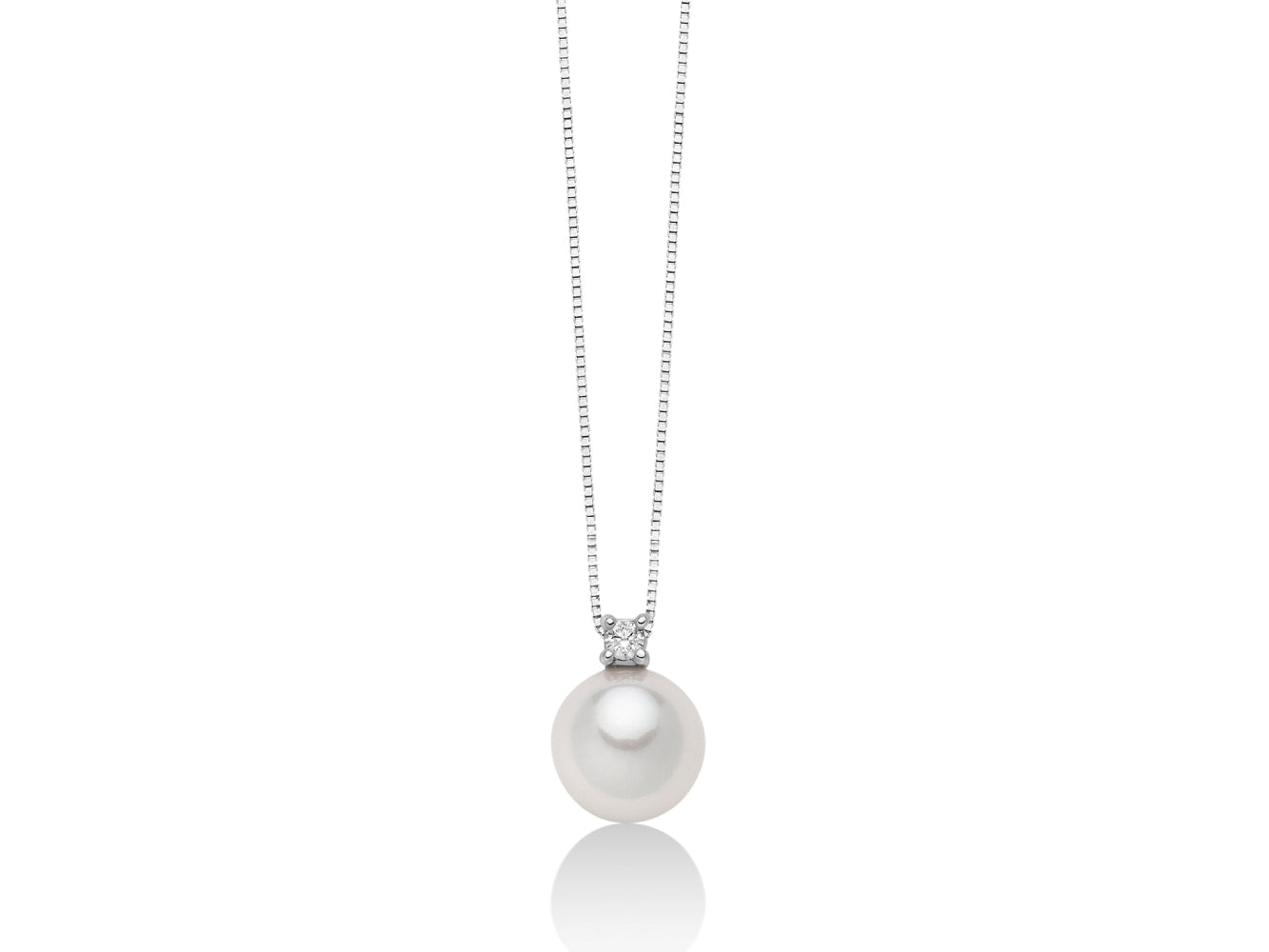 Collana Donna Miluna Girocollo ORO 750 Perle Diamante PCL5617M
