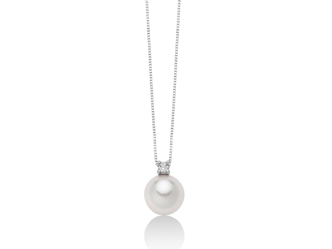 Collana Donna Miluna Girocollo ORO 750 Perle Diamante PCL5617M
