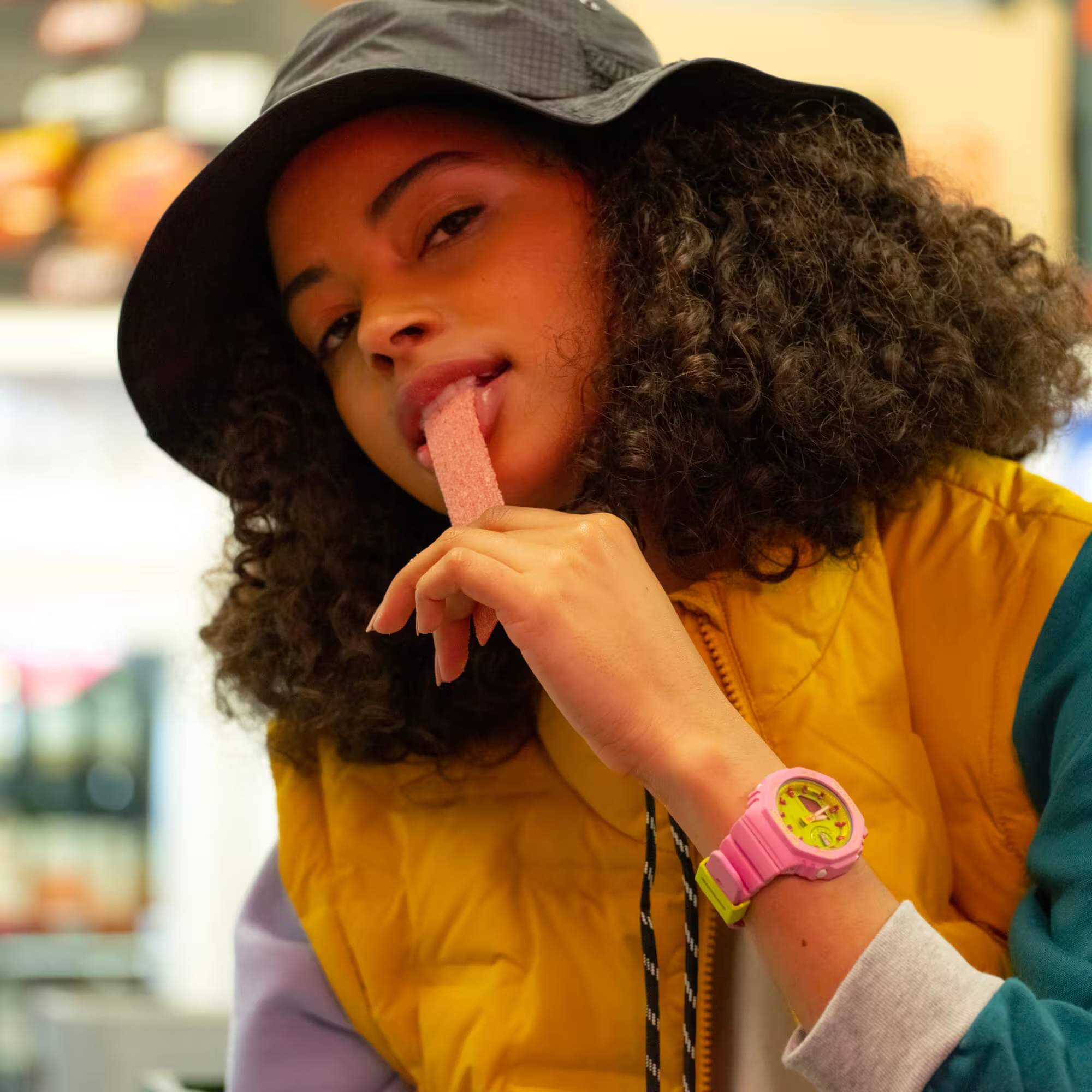 Orologio Donna Casio G-SHOCK Gomma Quarzo Rosa Giallo Multicolore GMA-S2100BS-4AER