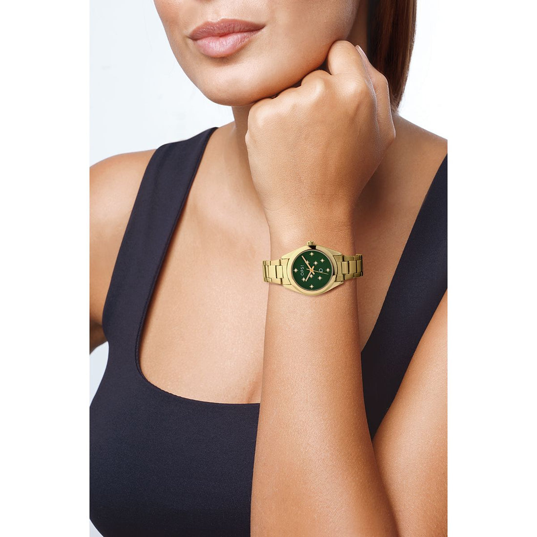 Orologio Donna Ops Acciaio Dorato Quarzo Verde Stelle Lucenti OPSPW-1061-3450