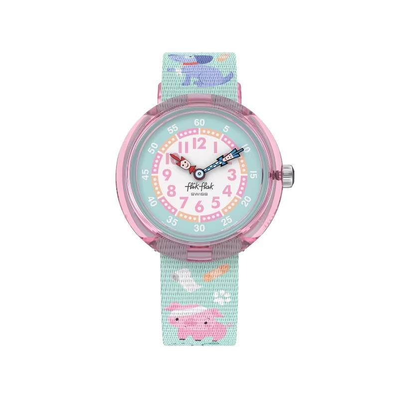 Orologio Bambina Swatch Flik Flak My Spirit Animal Verde Acqua ZFBNP222