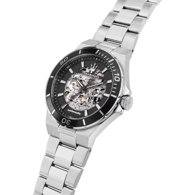 Orologio Uomo Maserati Sfida Acciaio Nero Automatico R8823140020