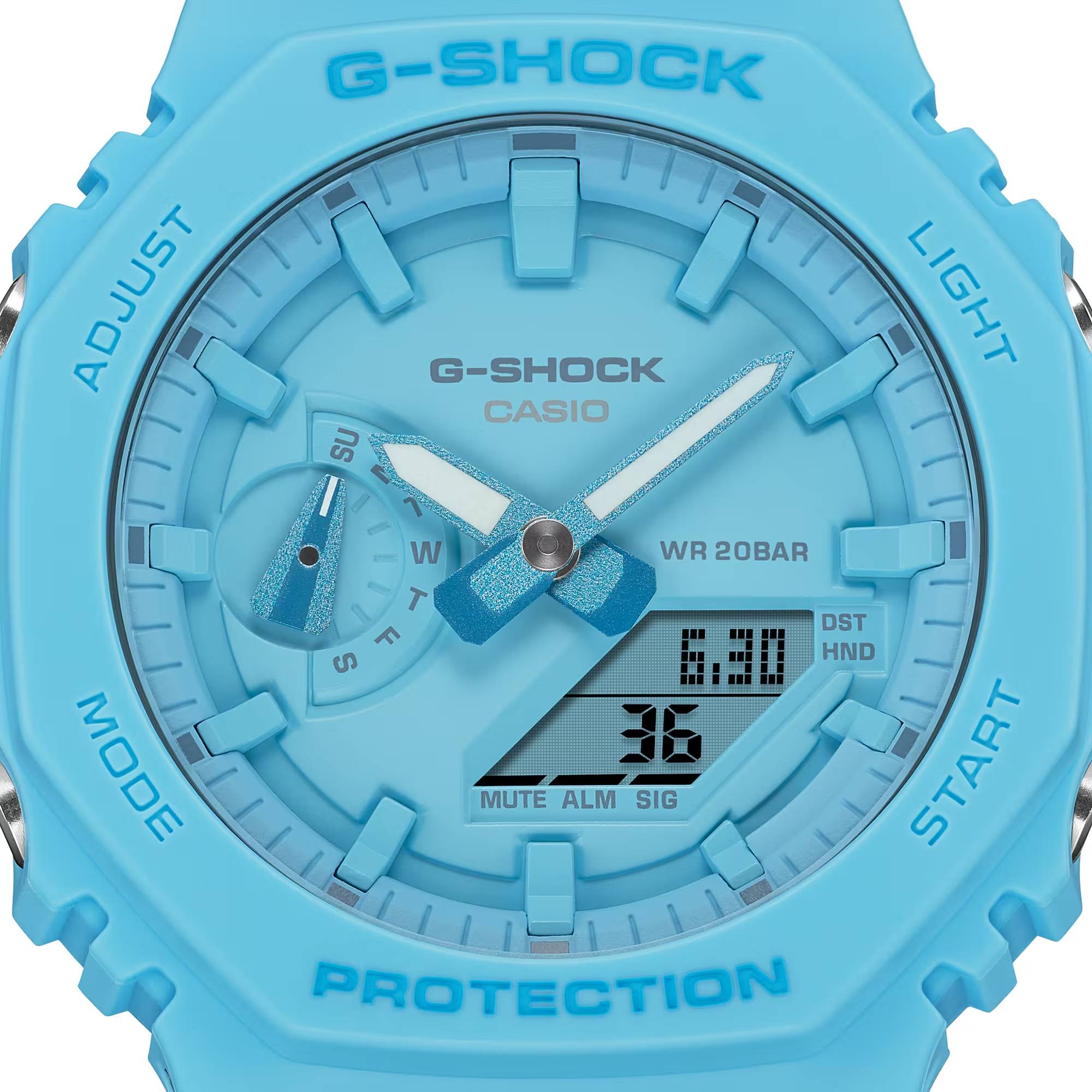 Orologio Unisex Casio G-SHOCK Quarzo Azzurro Celeste Pastello GA-2100-2A2ER