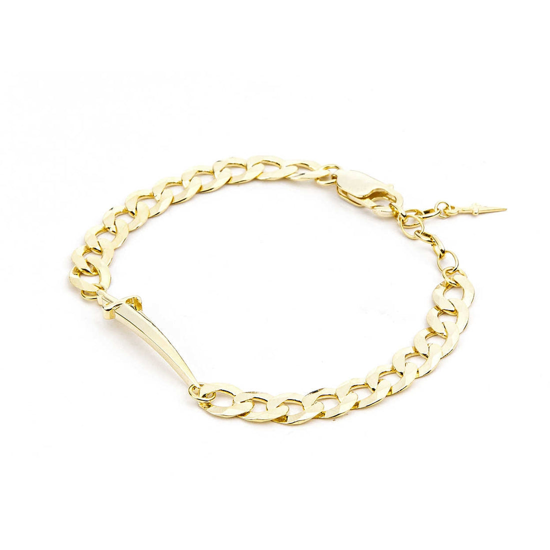 Bracciale Uomo Cesare Paciotti Argento Dorato Groumette Spadino JPBR2230B