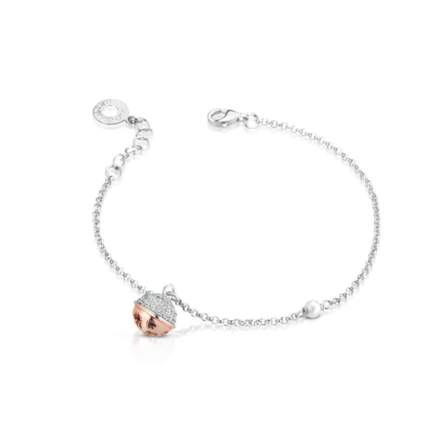 Bracciale Donna Argento 925 Roberto Giannotti Rosè Zirconi Chiama Angeli SFA129