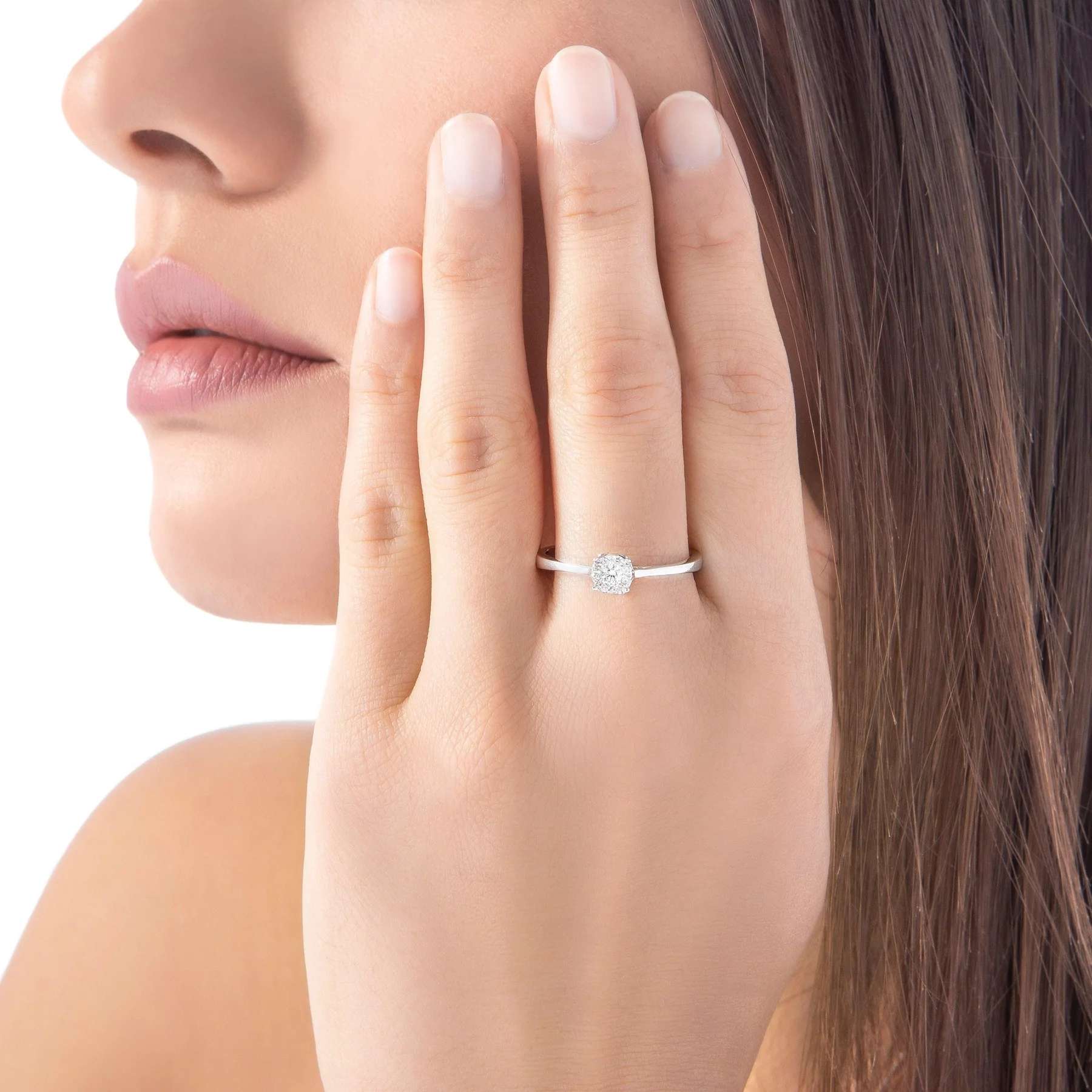 Anelli Donna Roberto Giannotti Oro 9 KT Diamanti Solitario Multipietra LUX04