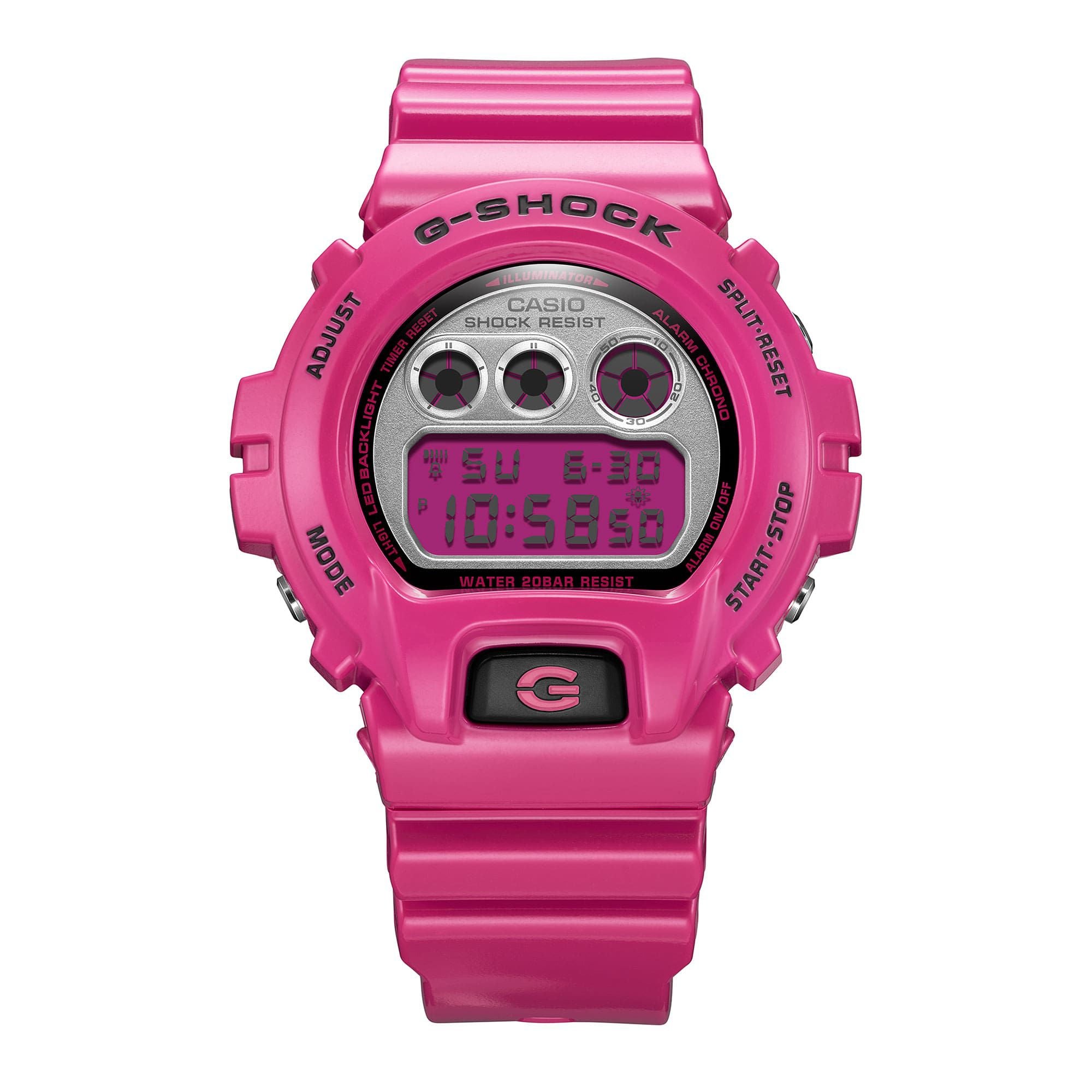 Orologio Unisex Casio G-SHOCK Quarzo Digitale Rosa Argento DW-6900RCS-4ER