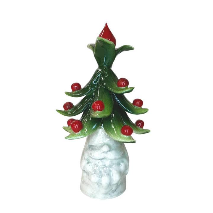 Gnomo Albero di Natale Capodimonte Grigio Bocciolo 17 cm CAP6