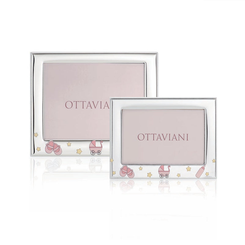 Portafoto Ottaviani Argento 999 Nascita Bimba Orsetto 13x18 7019AR