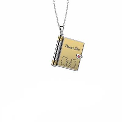 Collana Donna Nanàn Argento Libricino Pensieri Felici NAN0636