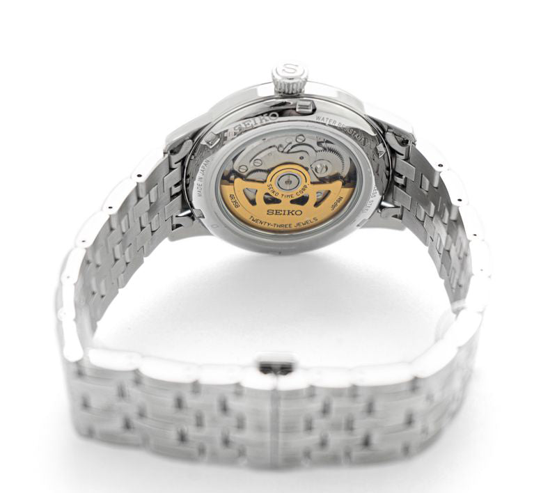 Orologio Uomo Seiko Automatico Presage Mockingbird Blu Cocktail Time SRPB41J1