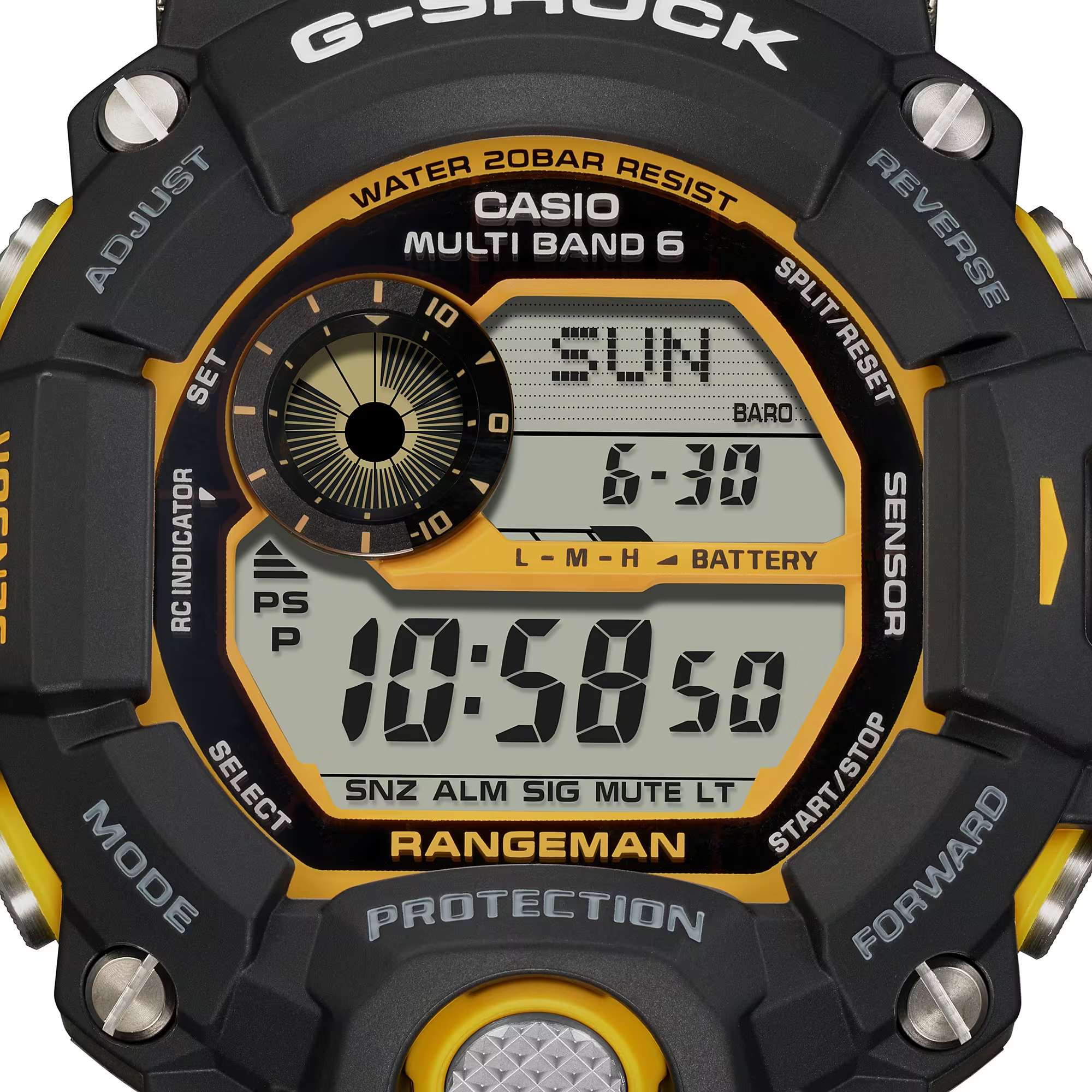 Orologio Uomo Casio G-SHOCK Rangeman Digitale Nero Giallo Emergenza GW-9400Y-1ER