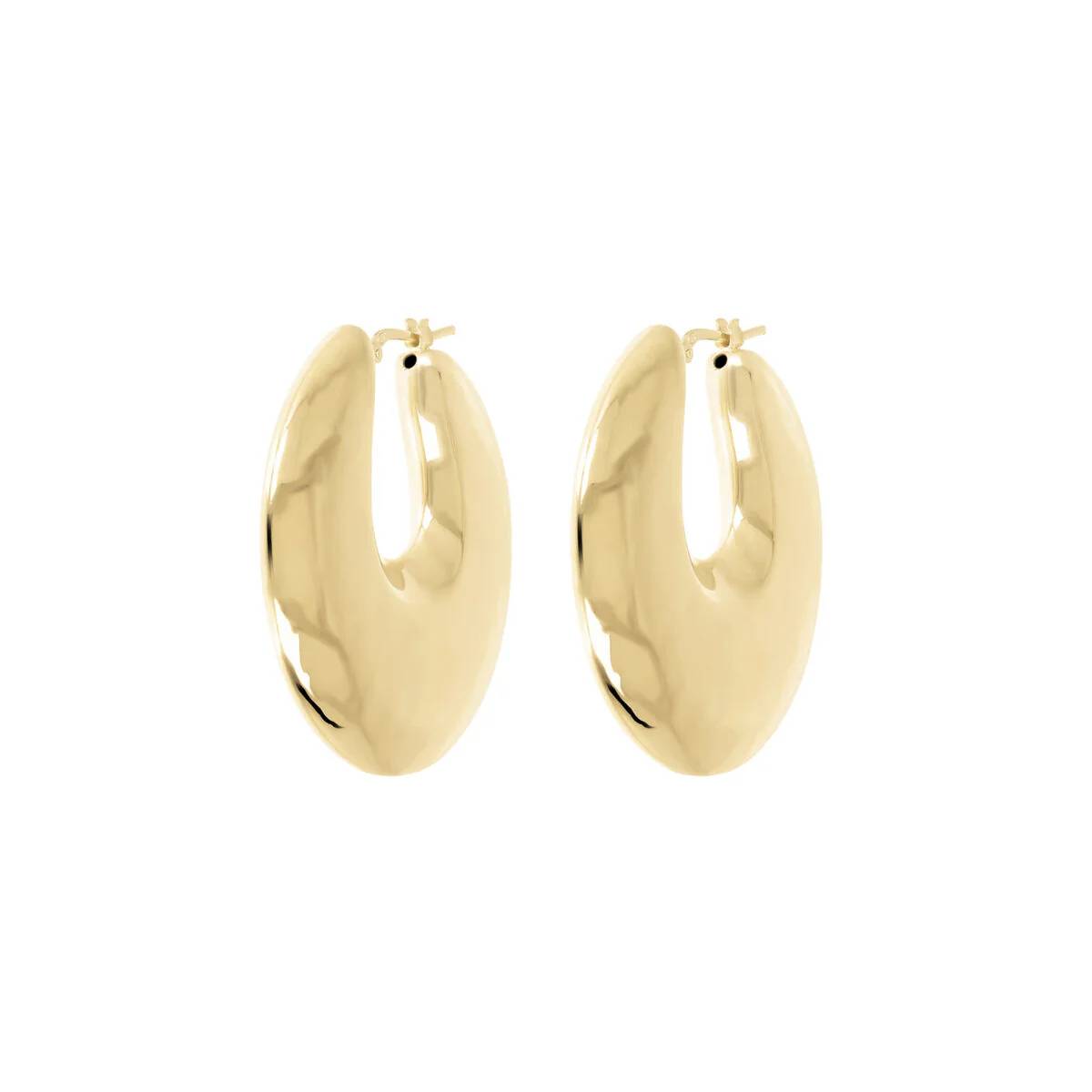 Orecchini Donna Etrusca Cerchio Bronzo Dorato Martellati WSET00660.YG