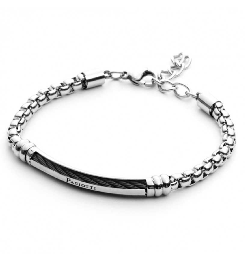 Bracciale Uomo 4US Cesare Paciotti acciaio con centrale rigido 4UBR3802