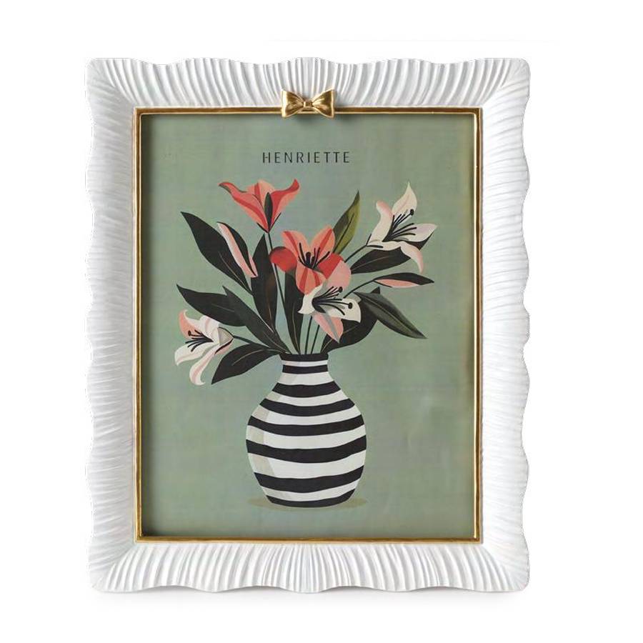 Cornice Henriette Golden Bow Ostuni Bianco 25,5x31 cm D19398