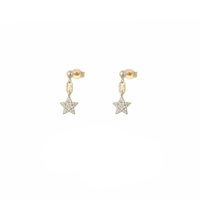 Orecchini Donna Liu Jo Argento 925 Pendenti Stella Zirconi Bianchi ALJ344