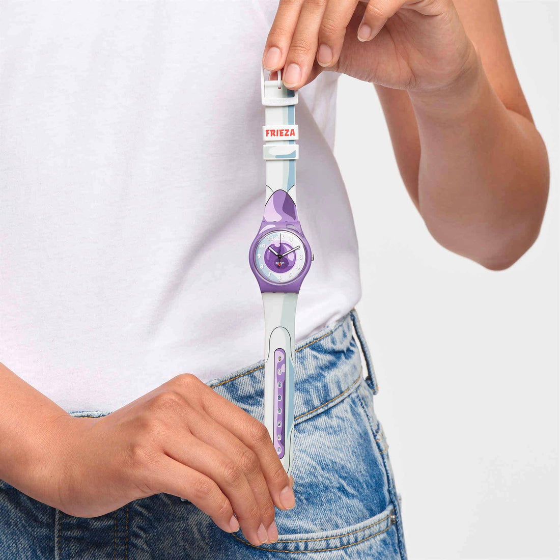 Orologio Uomo Swatch Quarzo Solo Tempo Frieza Dragonball GZ359