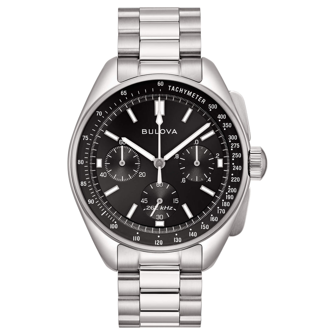 Orologio Uomo Bulova Lunar Pilot Acciaio Quarzo Cronografo Nero 98A305