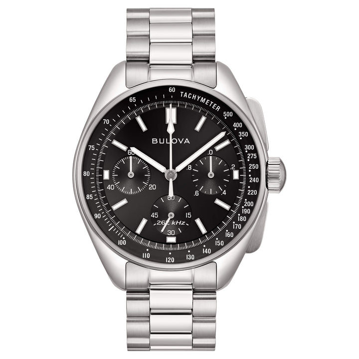 Orologio Uomo Bulova Lunar Pilot Acciaio Quarzo Cronografo Nero 98A305