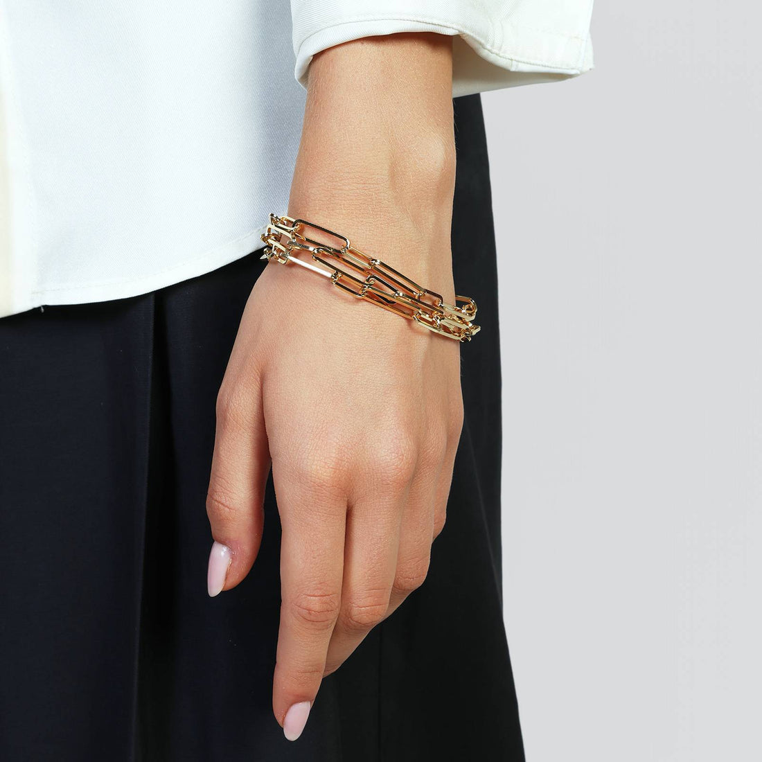 Bracciale Donna Unoaere Bronzo Dorato Catena a 3 fili 581450