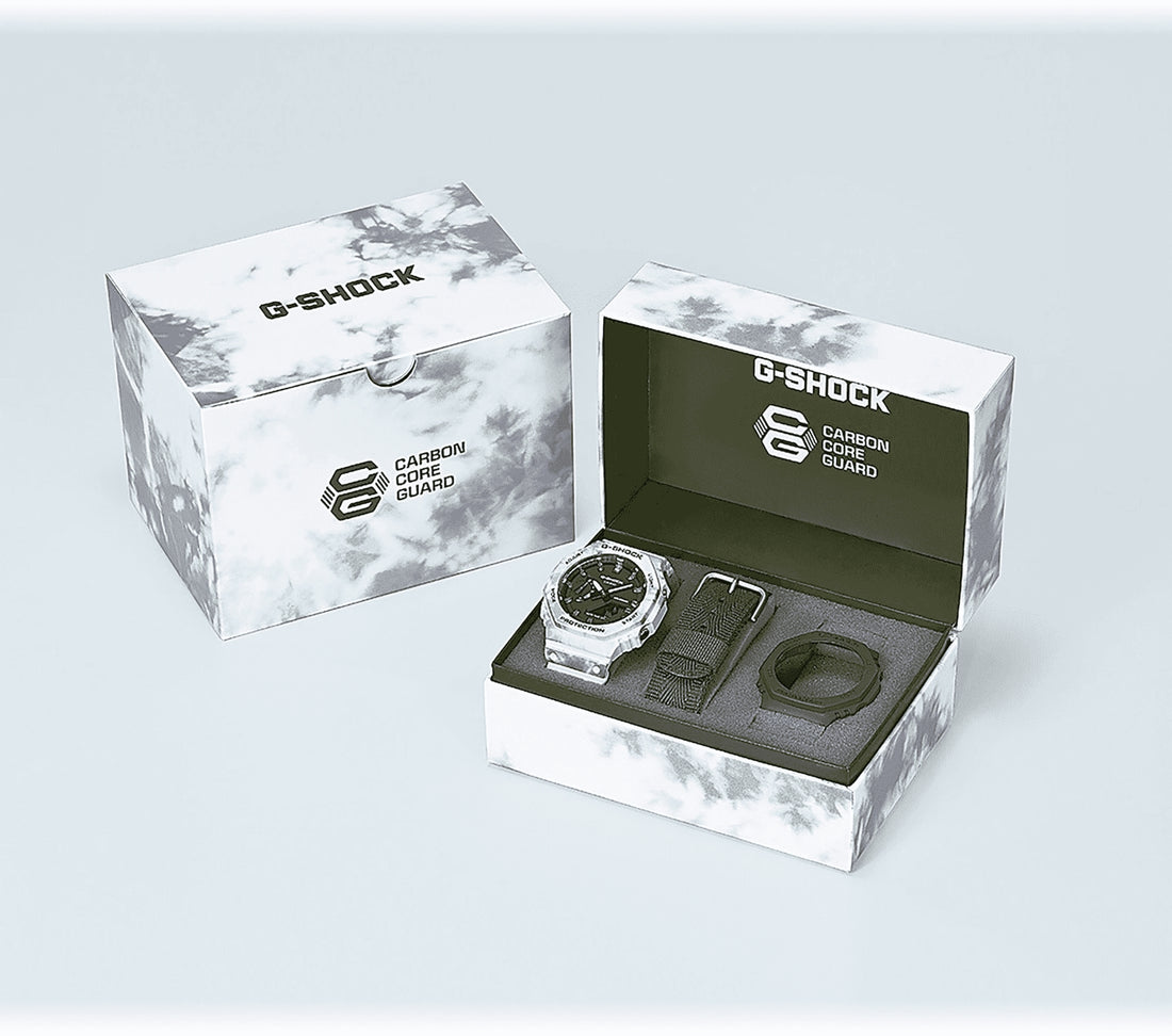 Orologio Uomo Casio G-SHOCK Gomma Quarzo Bianco Data Solo Tempo GAE-2100GC-7AER
