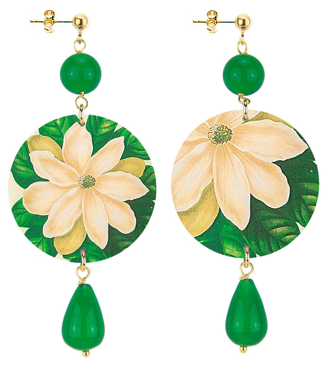 Orecchini Donna Lebole In Ottone Con Perle Naturali Fiore Panna The Circle Collection OR.255