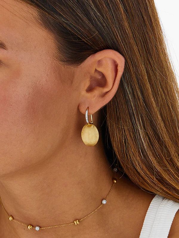 Orecchini Donna Nanis Oro Giallo 18 KT Pendenti Diamanti Ciliegine OS15-583-GG-IN