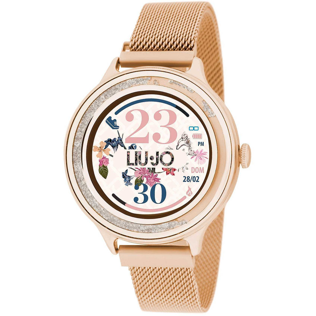 Orologio Donna Liu Jo Smartwatch Touch Acciaio Rosè Zirconi SWLJ050