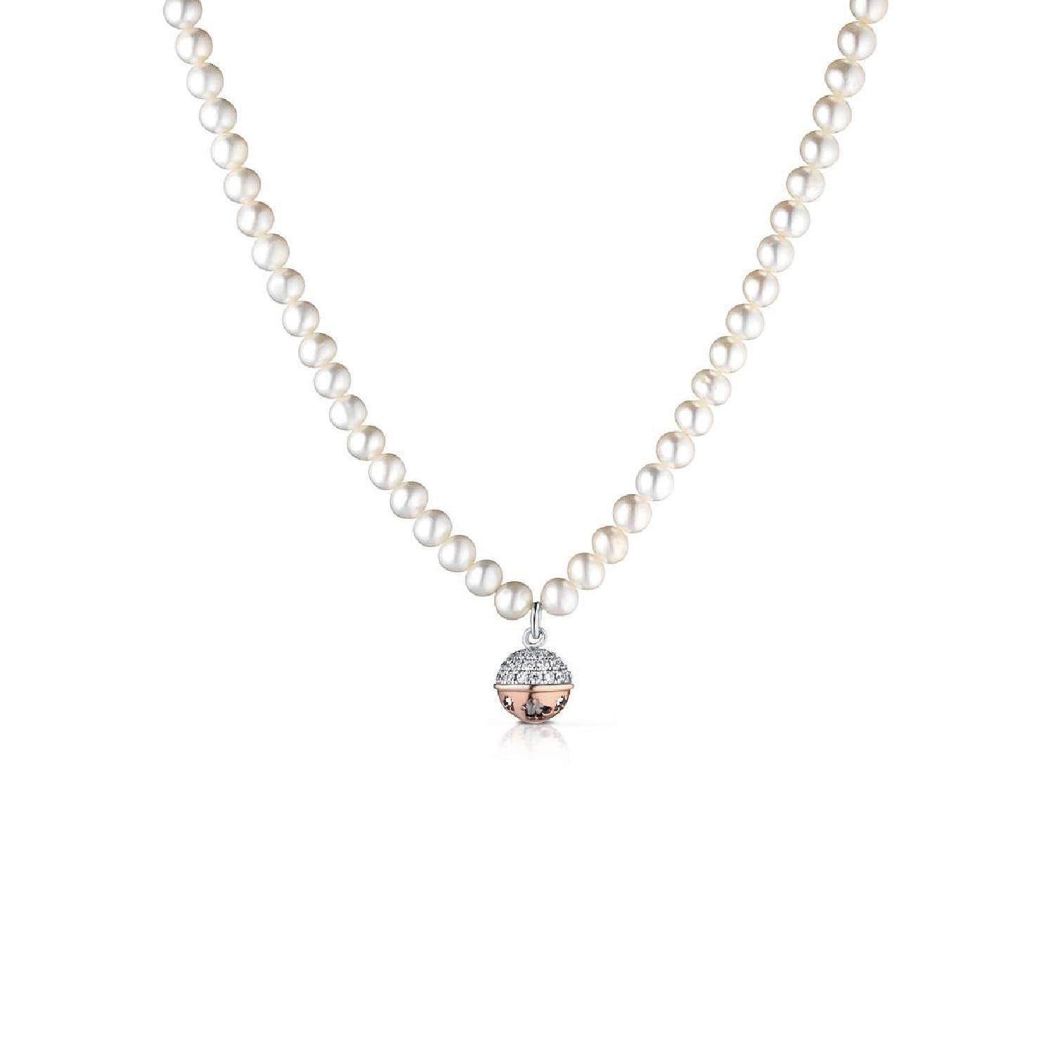 Collana Donna Argento 925 Roberto Giannotti Perle Chiama Angeli Rosè SFA128