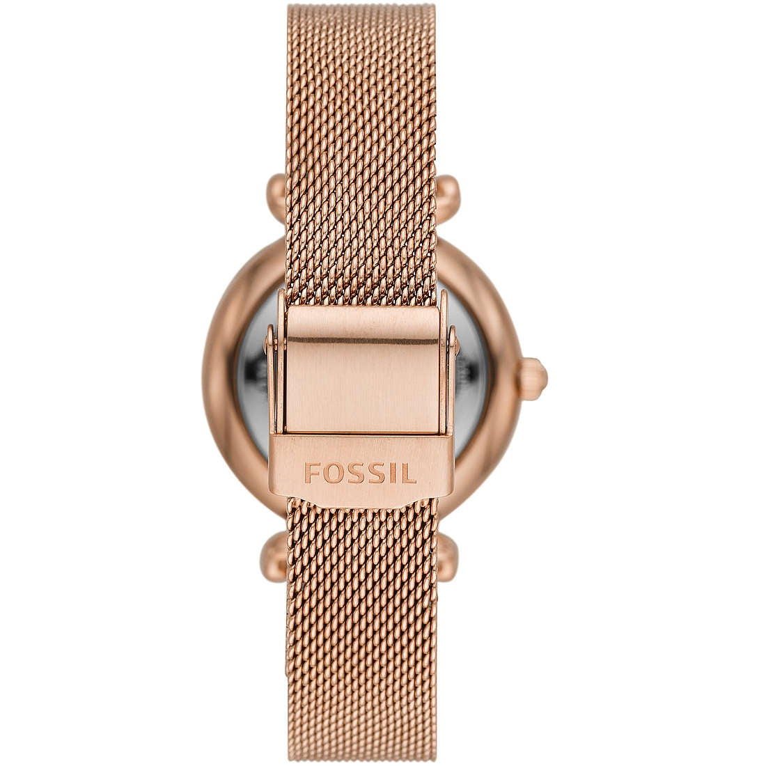 Orologio Donna Fossil acciaio Rosa Carlie Mini cinturino milano ES4836