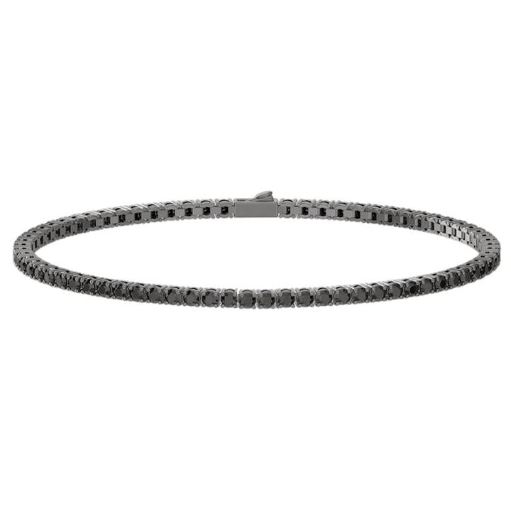 Bracciale Uomo John Richmond Tennis Acciaio Titanio Diamanti Neri JRTW33BB
