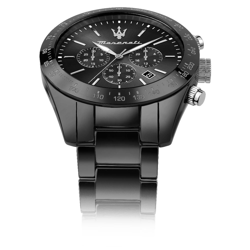 Orologio Uomo Maserati Quarzo Cronografo Ceramica Nera Argento R8873650001