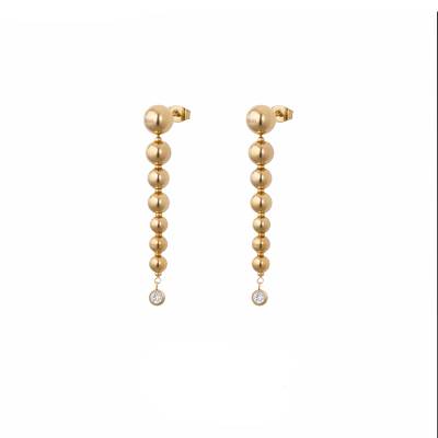 Orecchini Donna Liu Jo Acciaio Gold Lunghi Perle LJ2984