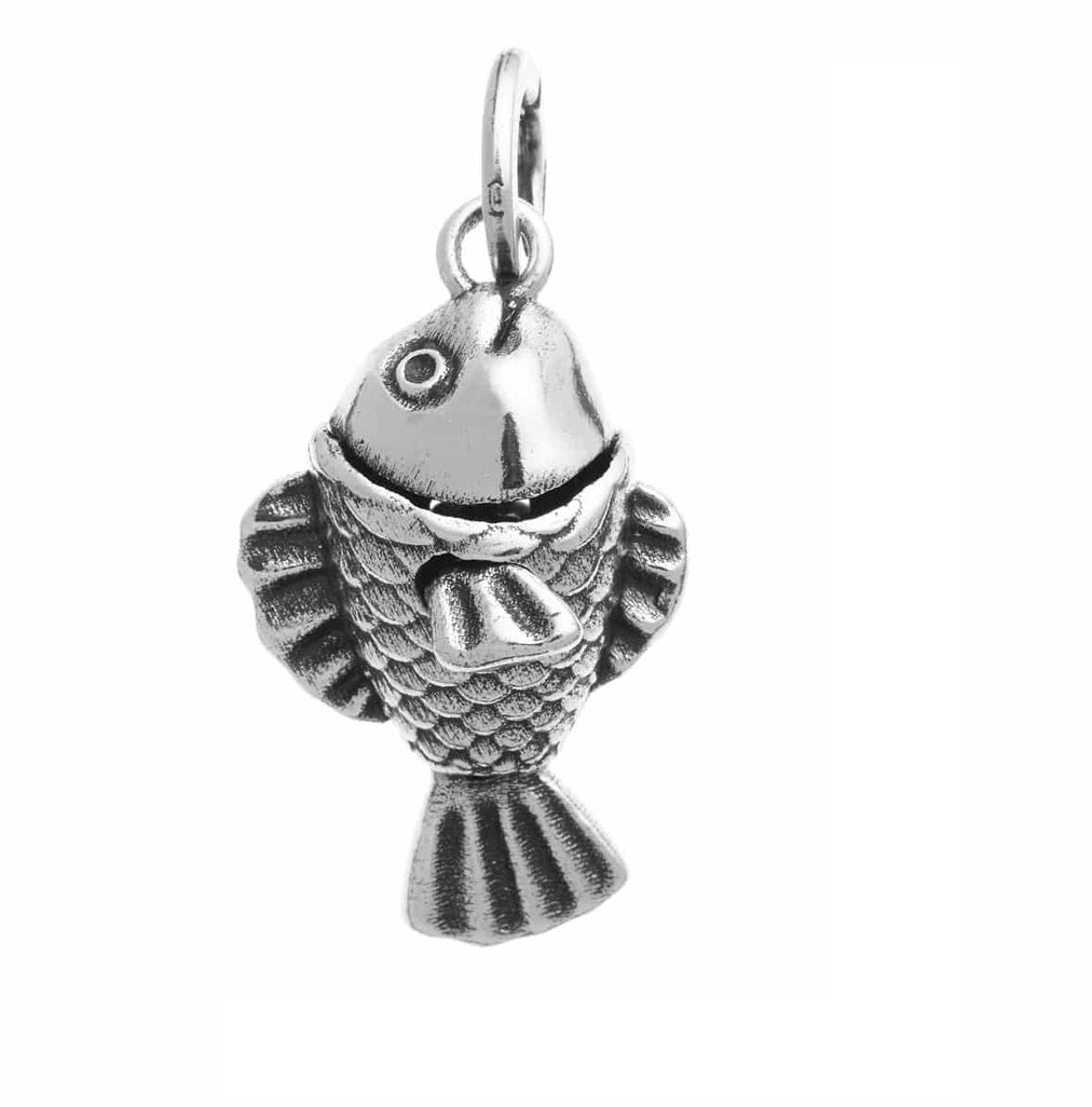 Charm Unisex Giovanni Raspini Argento 925 Pesciolino Realizzato A Mano 10716