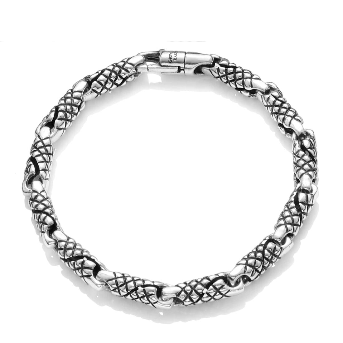 Bracciale Uomo Giovanni Raspini Argento 925 Mike Intrecciato Lavorato 11063L
