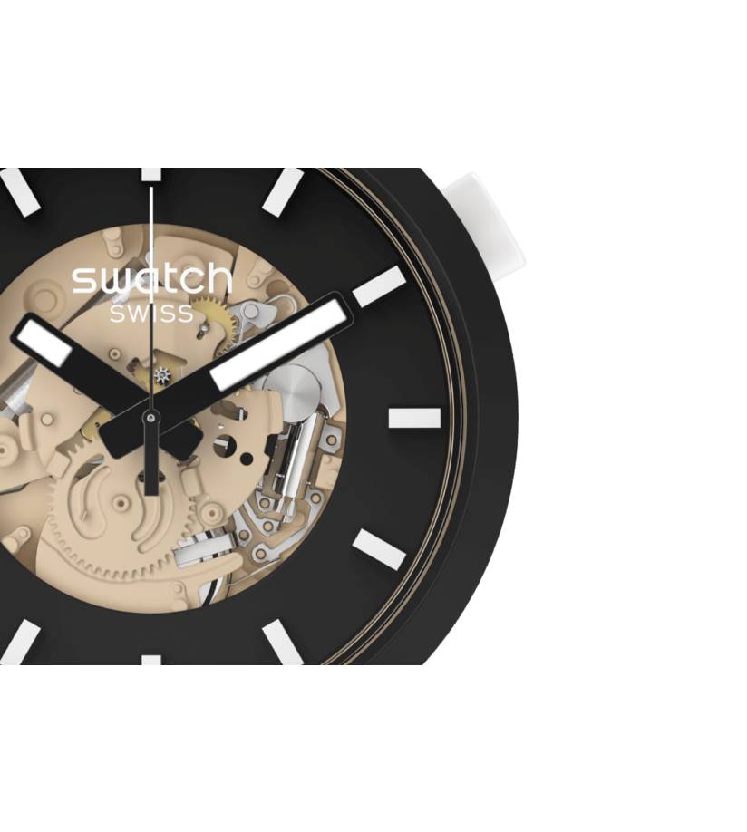 Orologio Uomo Swatch Big Bold Nero Quarzo Solo Tempo SB03C100