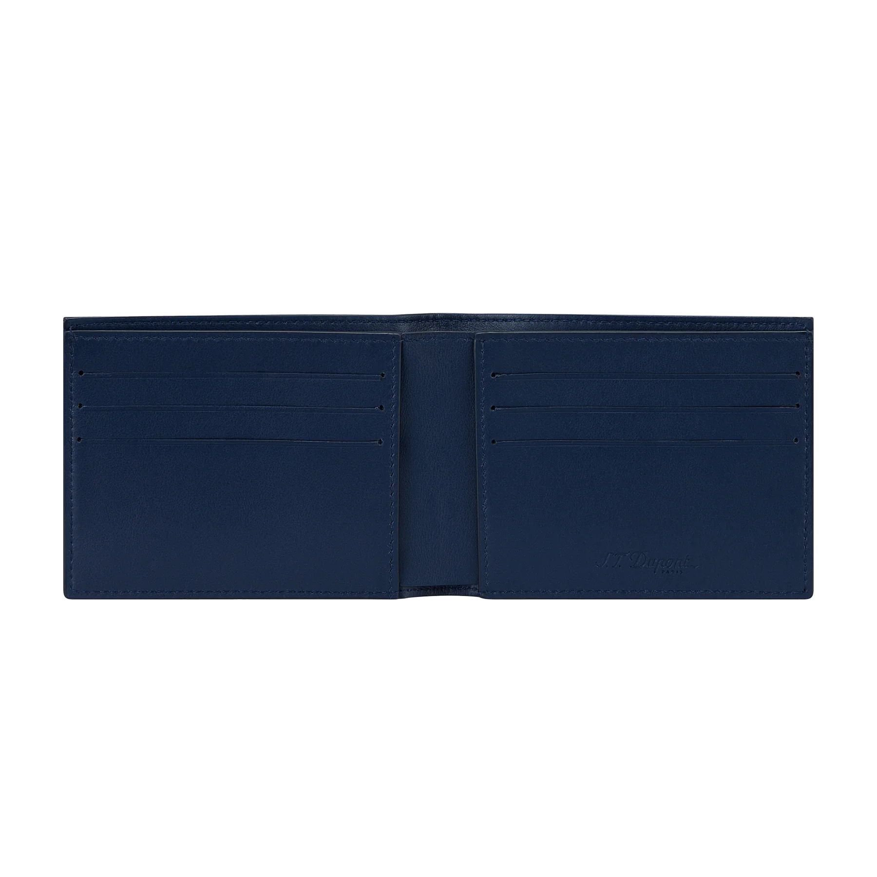 Portafoglio Uomo Dupont Porta Carte Pelle Blu 8 Carte Logato 161608