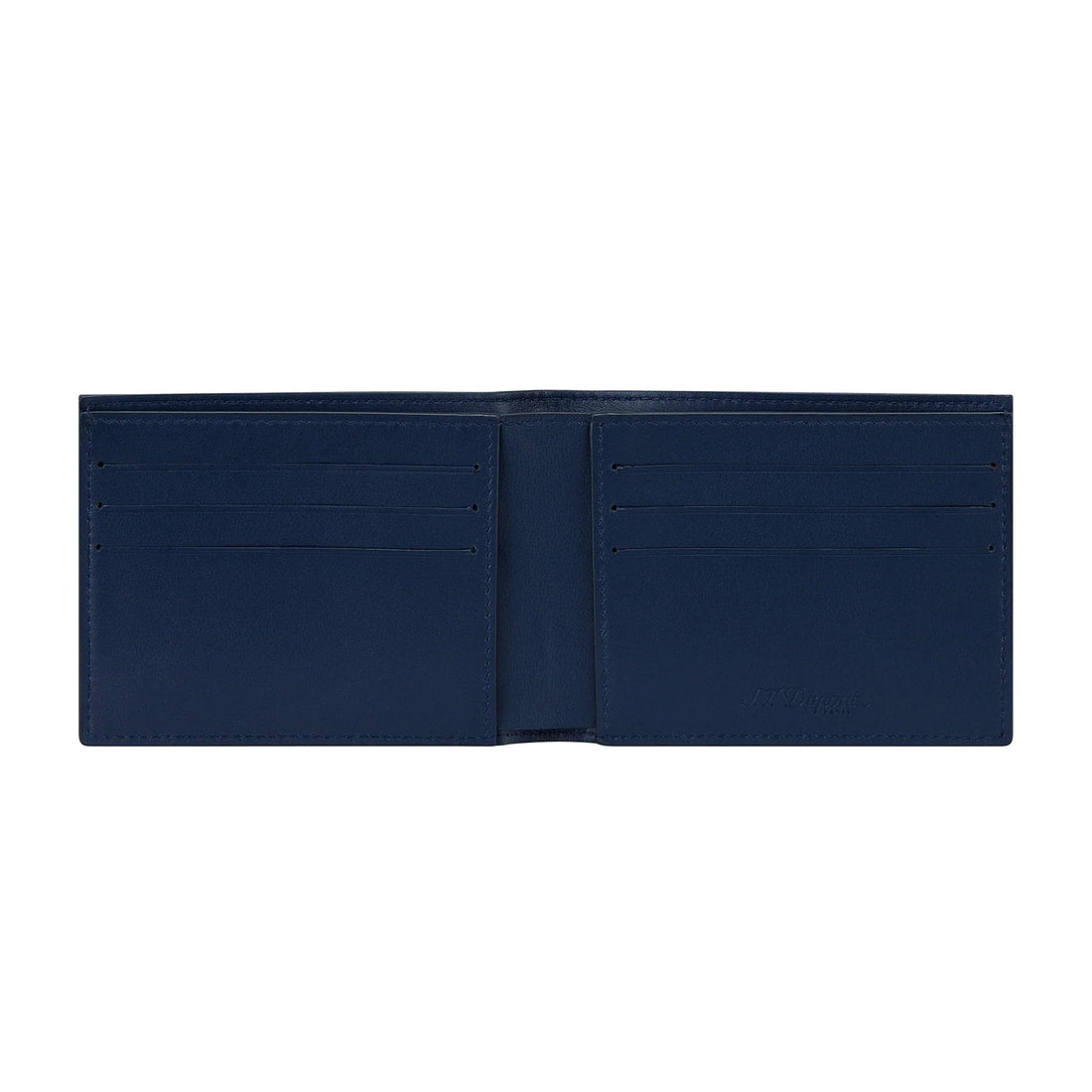 Portafoglio Uomo Dupont Porta Carte Pelle Blu 8 Carte Logato 161608