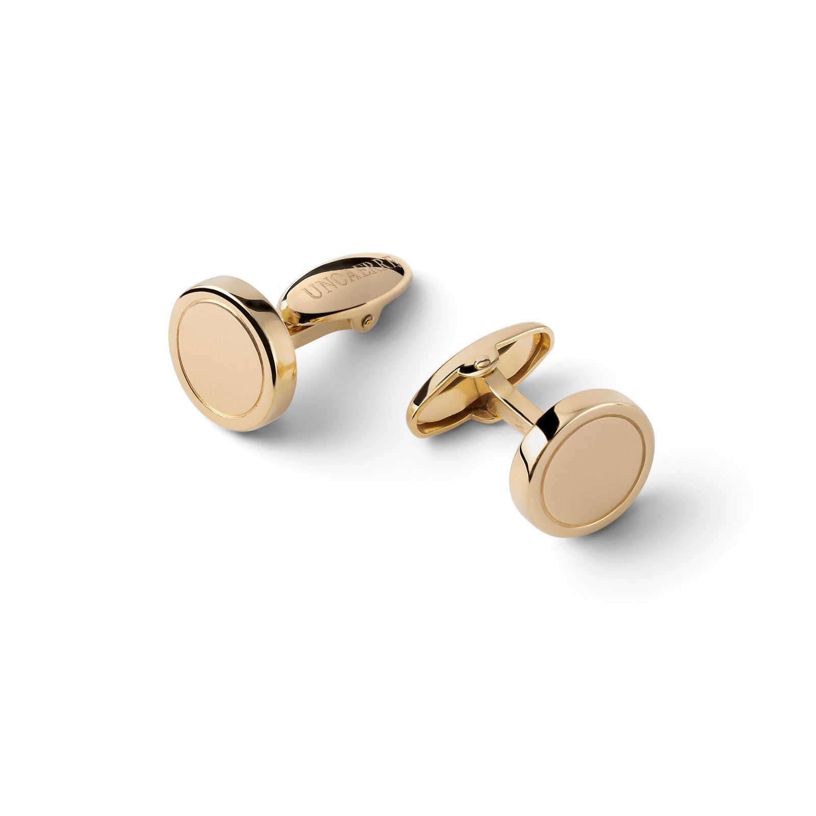 Gemelli Uomo Unoaerre Argento Dorato 925 Rotondo Lucido 6605