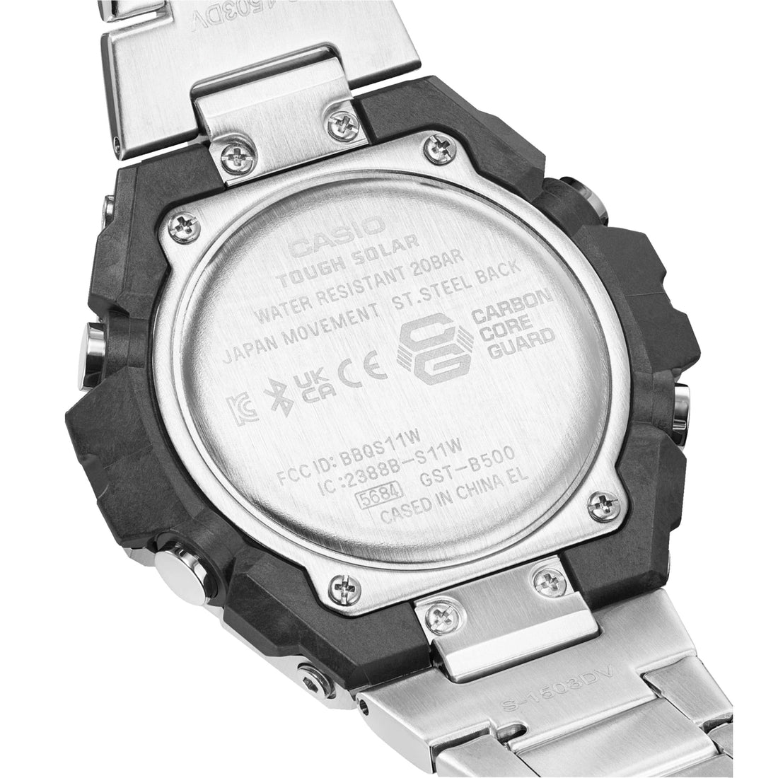 Orologio Uomo GShock Casio Acciaio Carica Solare Analogic Digital GST-B500D-1A1ER