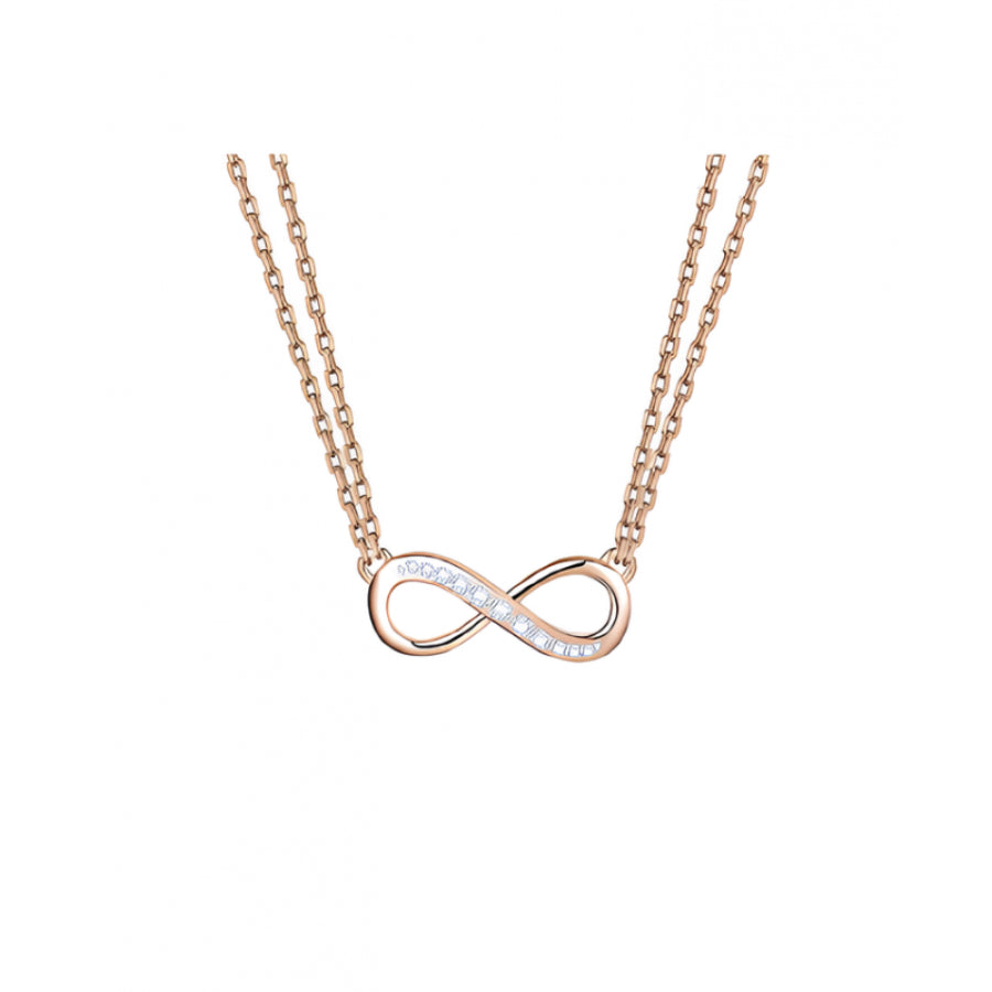 Collana Donna Liu Jo Acciaio Maglia Rollò Infinito con zirconi LJ2515