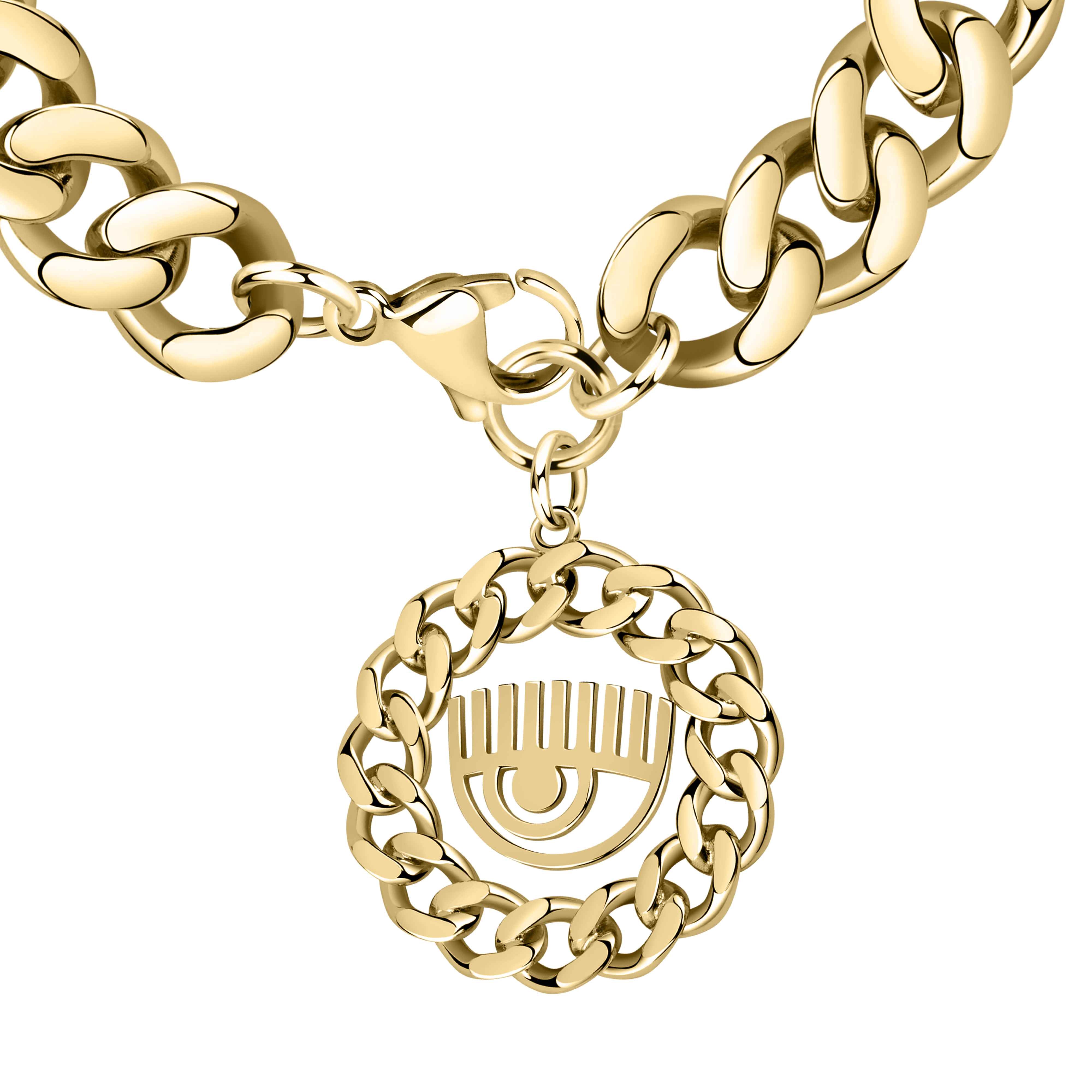 Bracciale Donna Chiara Ferragni Catena Groumette Dorata Logo