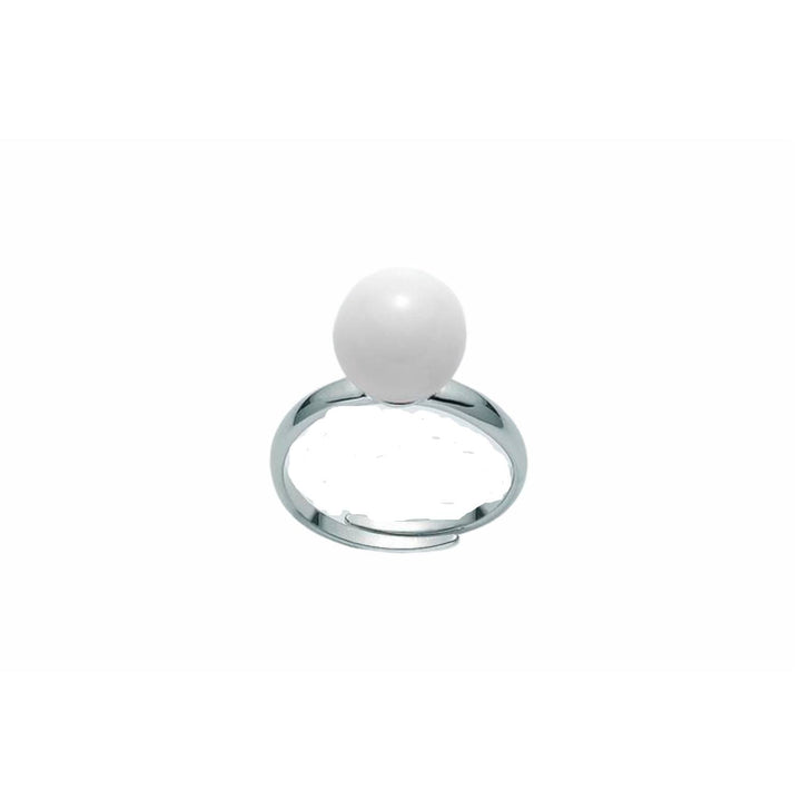 Anello Donna Argento 925 Regolabile Miluna Di Pasta Di Agata Bianca LID2999
