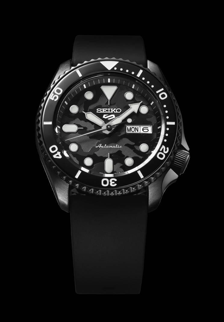 Orologio Uomo Seiko 5 Sport Automatico Total Black Acciaio Edizione Limitata SRPJ39K1