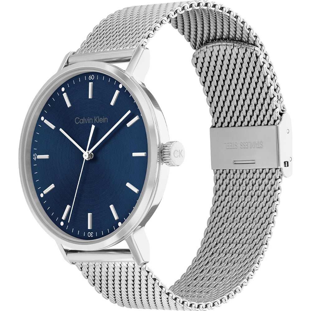Orologio Uomo Calvin Klein Quarzo Maglia Milano Acciaio Blu CK25200045