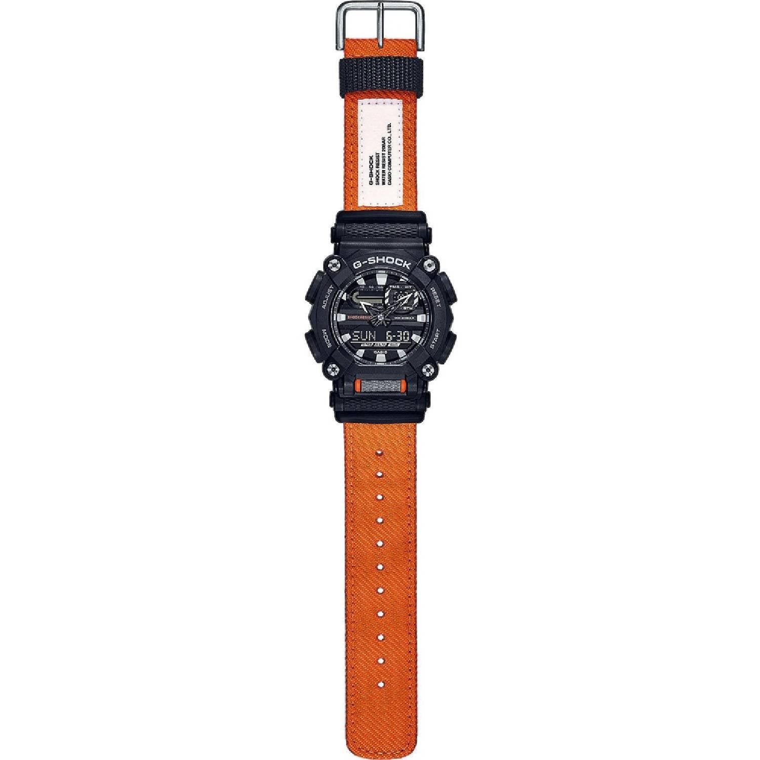 Orologio Uomo Casio G-SHOCK GA-900C-1A4ER DIGITALE ANALOGICO Nero Arancione
