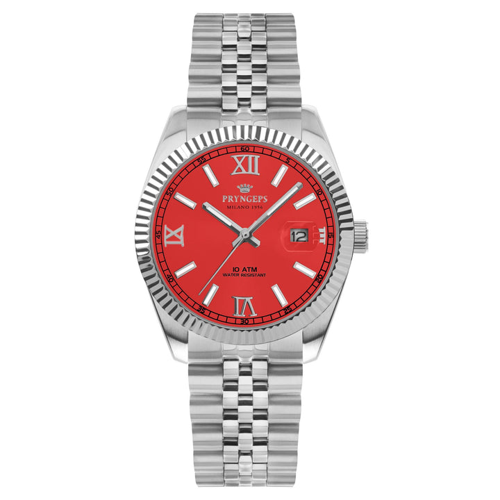 Orologio Uomo Pryngeps Quarzo Rosso Acciaio Jubilè A821/2 ROSSO