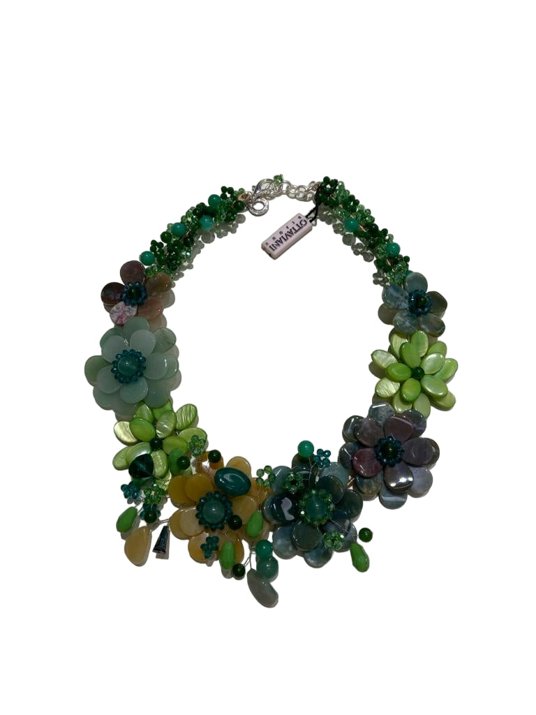 Collana Donna Ottaviani girocollo con cristalli colorati e madreperla 500852C